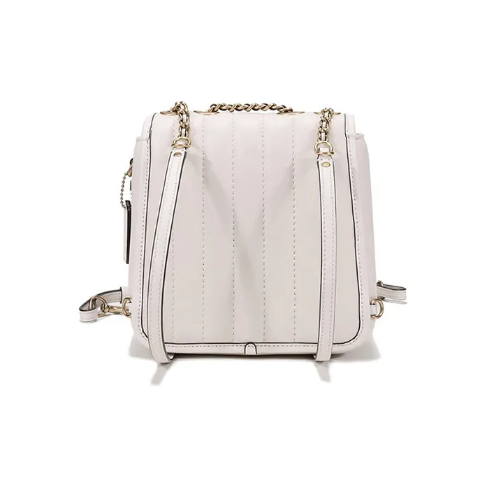 COACH Leather Shoulder Bag, Crossbody Bag, Backpack Trumpets Women's White-7