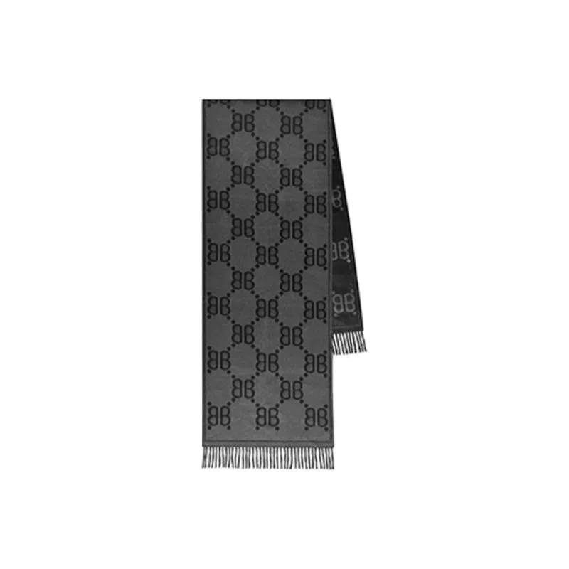 GUCCI X Balenciaga The Hacker Project Allover Logo Macro Scarf-1