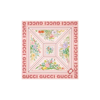 GUCCI Floral print Silk Scarf