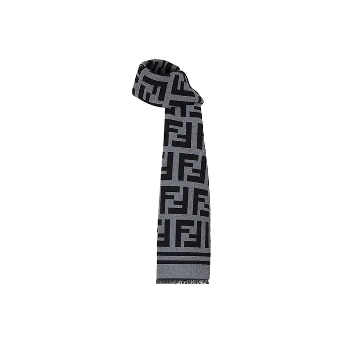 FENDI Ff Motif Frayed Edge Scarf-1