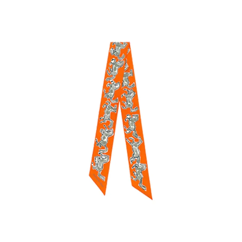HERMES Silk Scarves Women's Orange-0