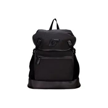 FERRAGAMO Nylon Fabric Backpack Men's Black