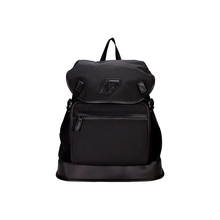 FERRAGAMO Nylon Fabric Backpack Men's Black-0