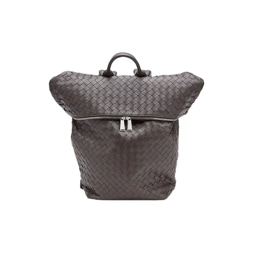 Bottega Veneta Intrecciato Sheepskin Handbag Backpack Men's Dark Chocolate