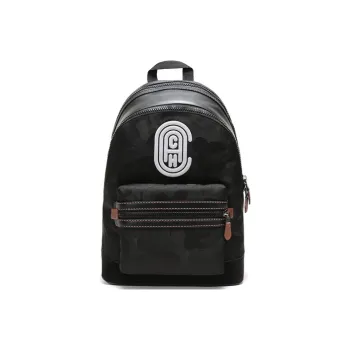 COACH Academy Leather Backpack Large Size Men's Black