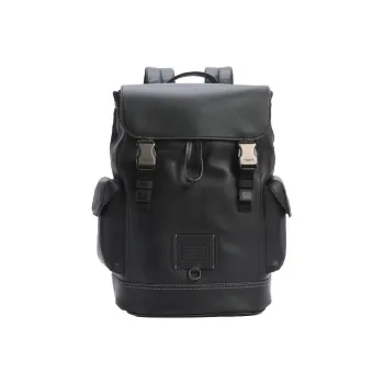 COACH Rivington Leather Travel Bag Backpack Large Size Men's Black