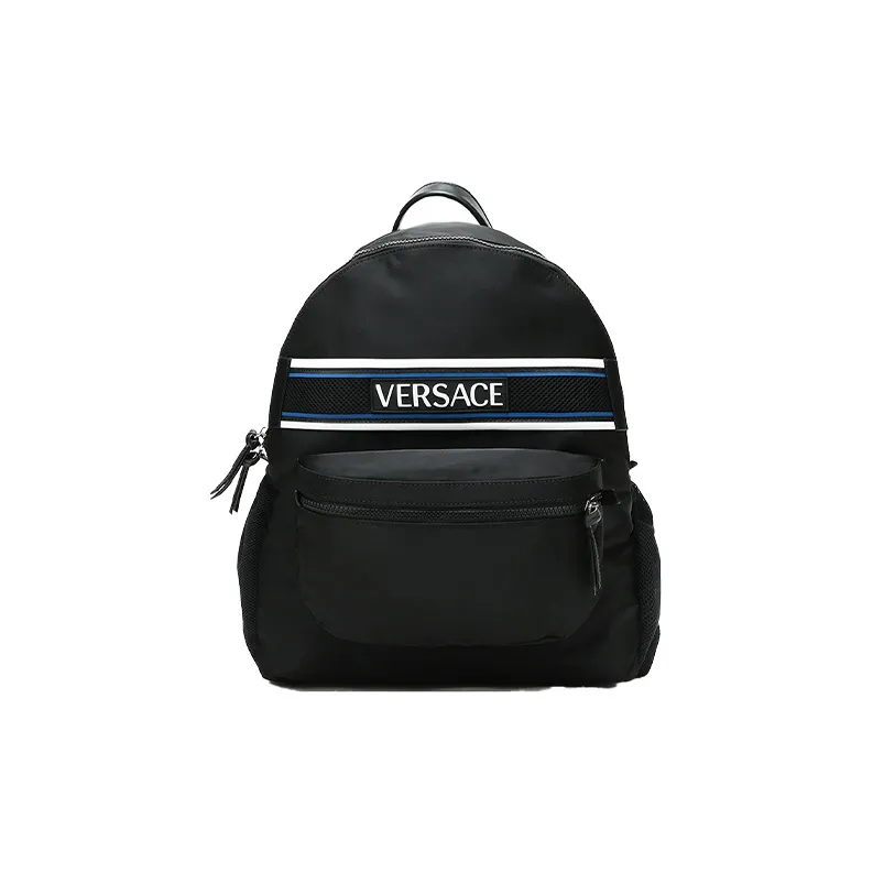 VERSACE Fabric Backpack Men's Black-0