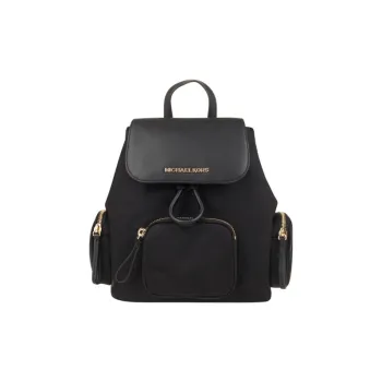 MICHAEL KORS Abbey Nylon Backpack Medium Size Women's Black