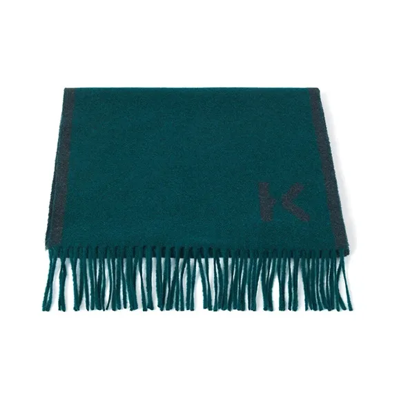 KENZO Knit Scarves Unisex Pine Green-1