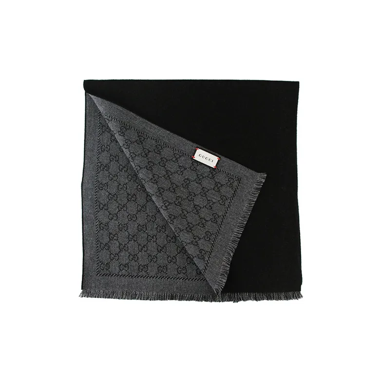 GUCCI Gg Jacquard Pattern Knitted Scarf-3