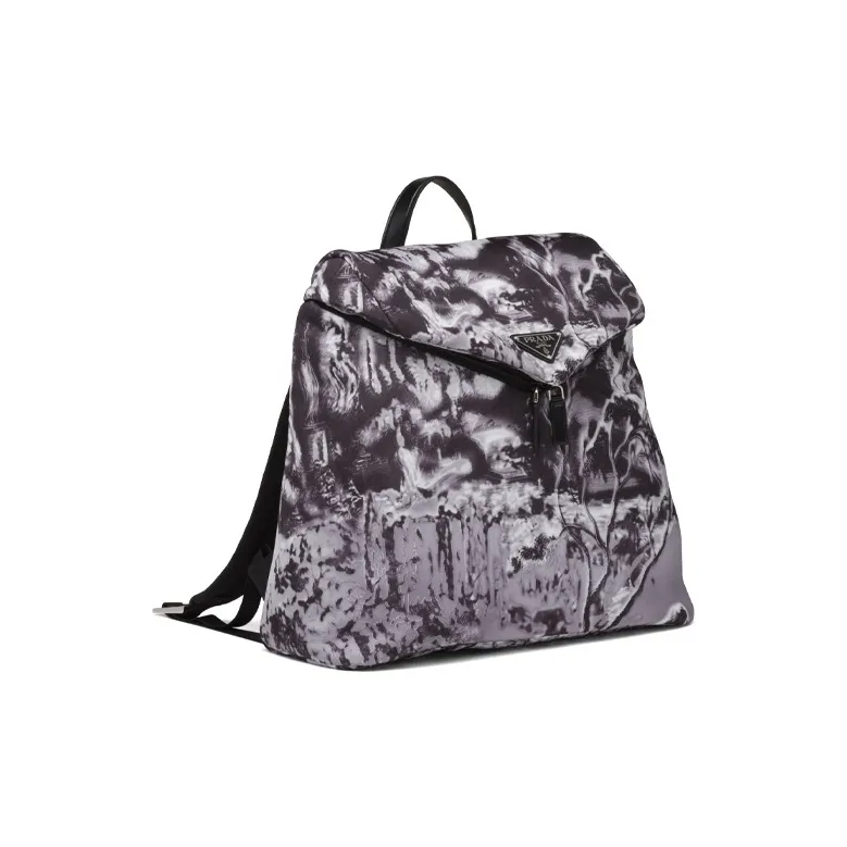 PRADA Nylon Backpack Men's Cloud Gray-1