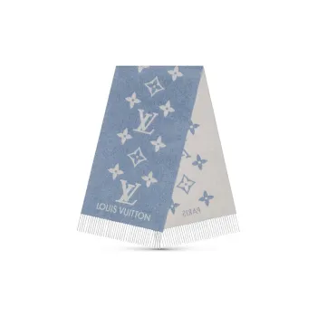 LOUIS VUITTON Studdy Reykjavik Knit Scarves Women's Blue