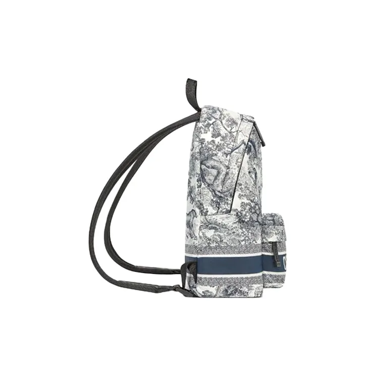 DIOR DiorTravel Technical Fabric Travel Storage Bag Handbag Backpack Small Size Women's White-2