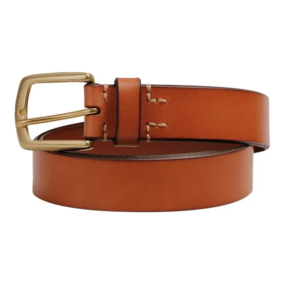 MUSTKOO Classic Minimalist Cow Leather Vintage Pin Buckle Style, Width 3.5cm Leather Belts Unisex-3
