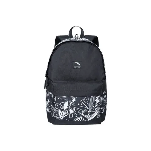 Anta Oxford Backpack Small Size Unisex Black White