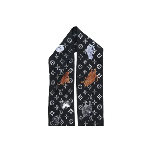 LOUIS VUITTON Scarves Unisex Black