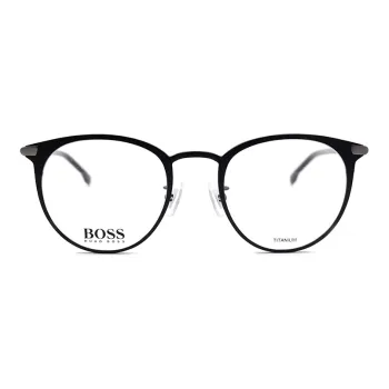 HUGO BOSS Eyeglass Frames Men Matte Black
