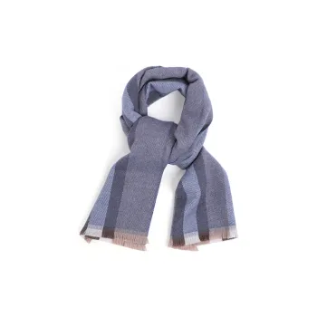 GUCCI Knit Scarves Men's Blue Gray