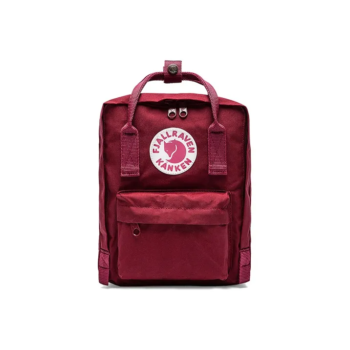 Fjallraven Leather Small IPad Backpack Unisex Bull Red-0