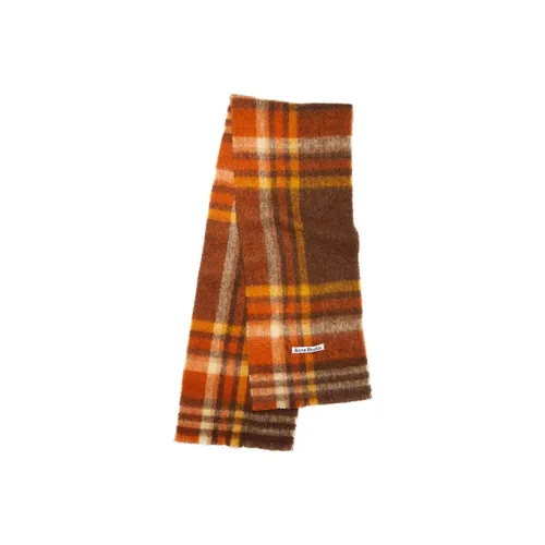 Acne Studios Knit Scarves Unisex Brown Orange