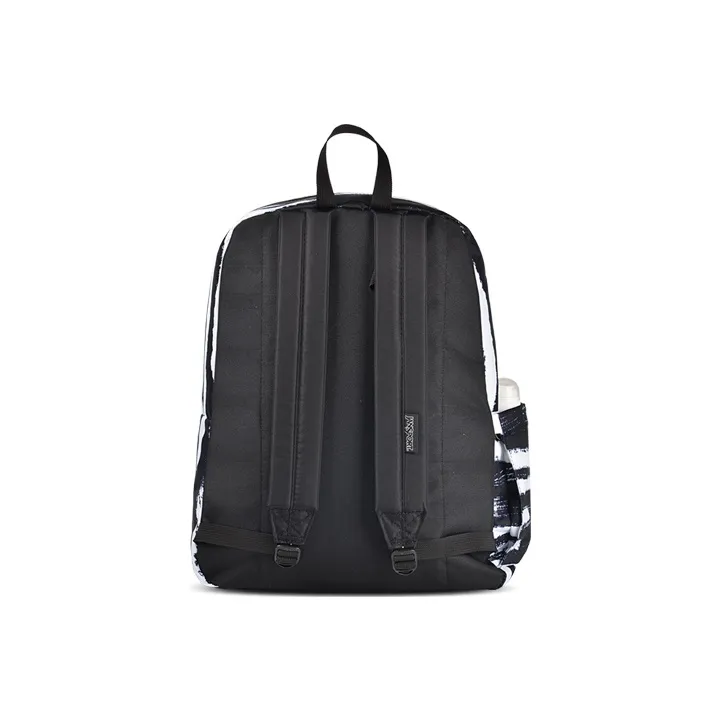JanSport Polyester Backpack Regular Unisex Black White-3