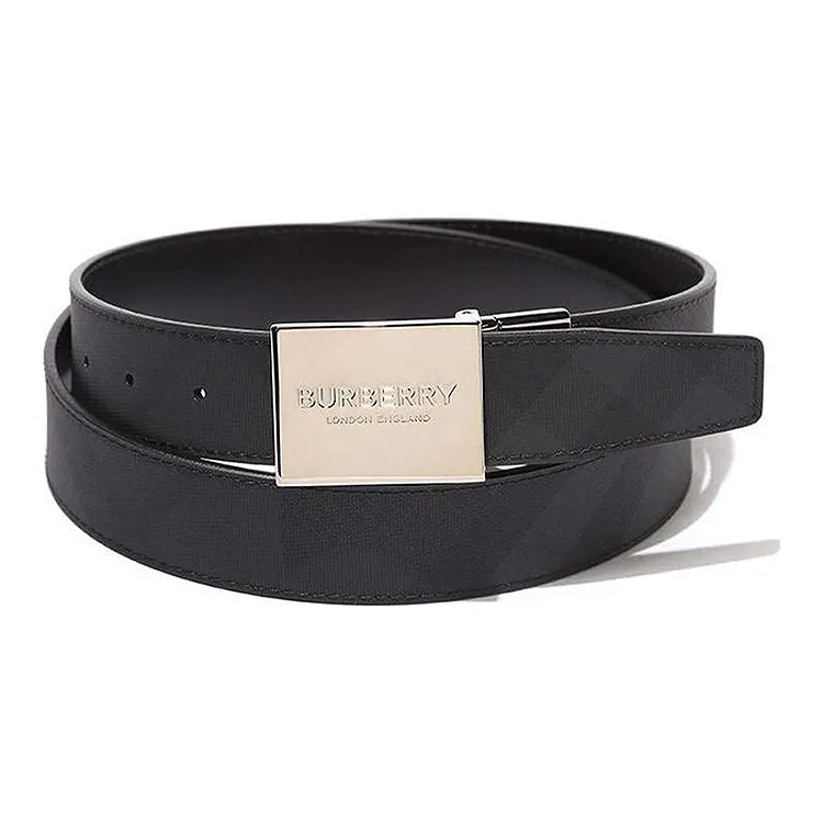 Burberry Smooth Buckle Trimmable Double Sided Belt Leather Belts Men's-2