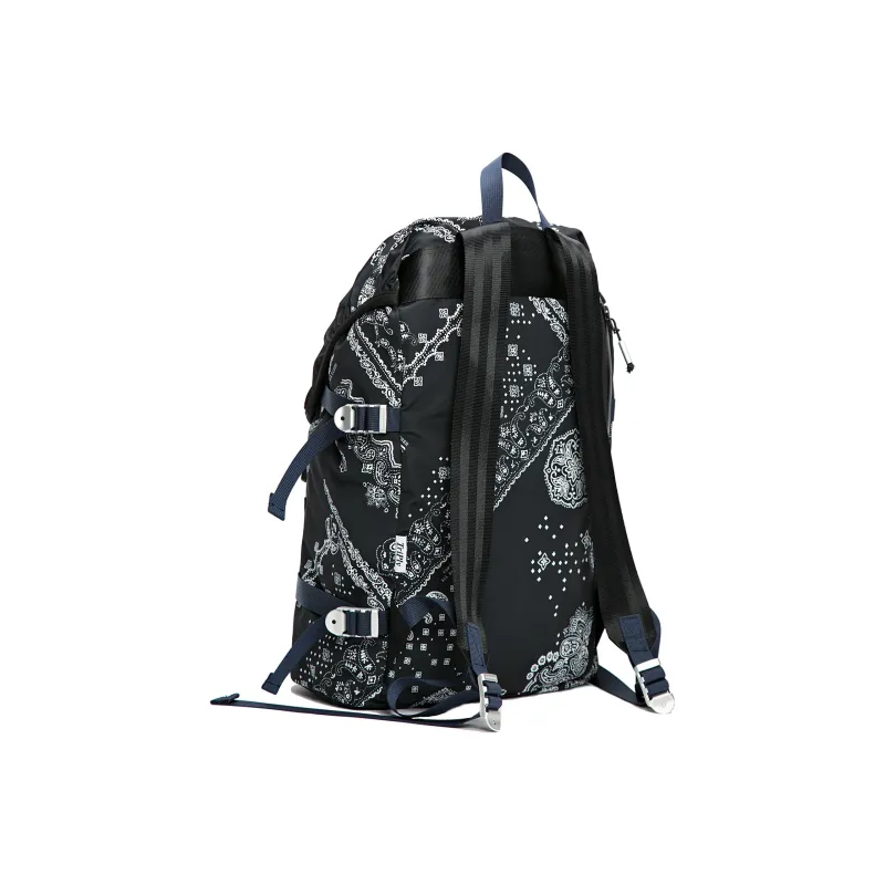 The MAD HATcher Polyester Backpack Unisex Black/Navy Blue/Purple-1