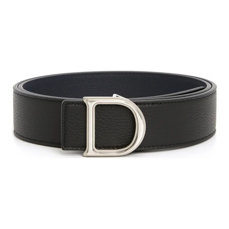 DIOR Leather Belts Men Black-0
