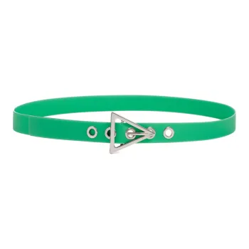 Bottega Veneta Triangle Logo Buckle Rubber Belt