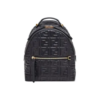 FENDI Nappa Sheepskin Backpack Regular Unisex Black
