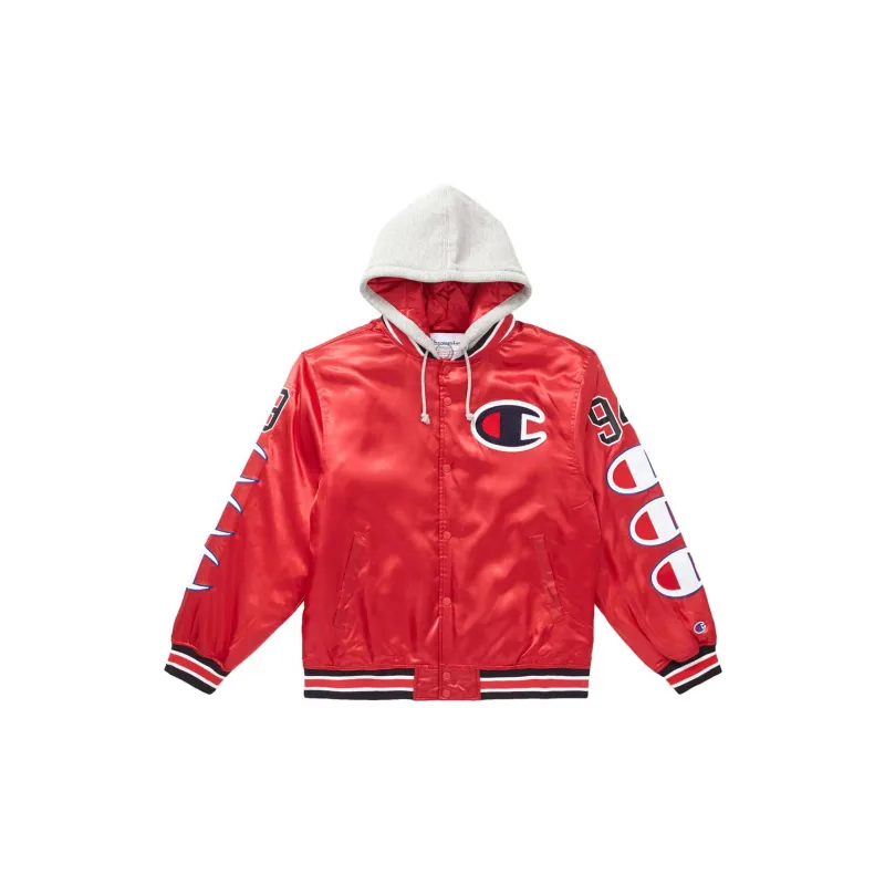 Supreme Champion Hooded Satin Varsity Jacket-1