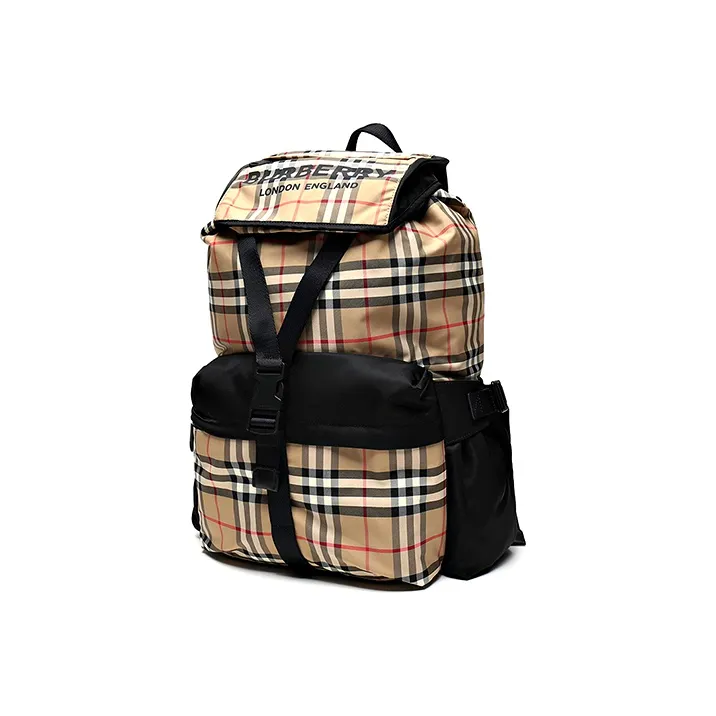 Burberry Canvas Backpack Regular Women's Beige-1