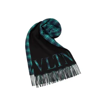 Valentino Knit Scarves Men Black/Green