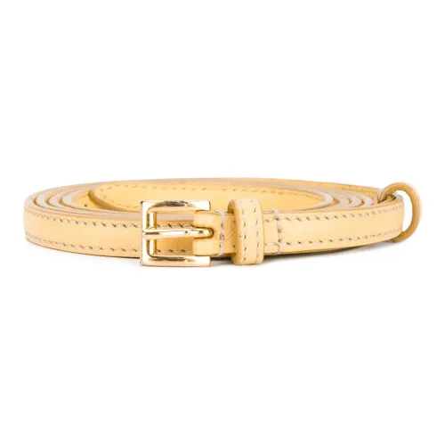 PRADA Leather Belts Women's Light Yellow