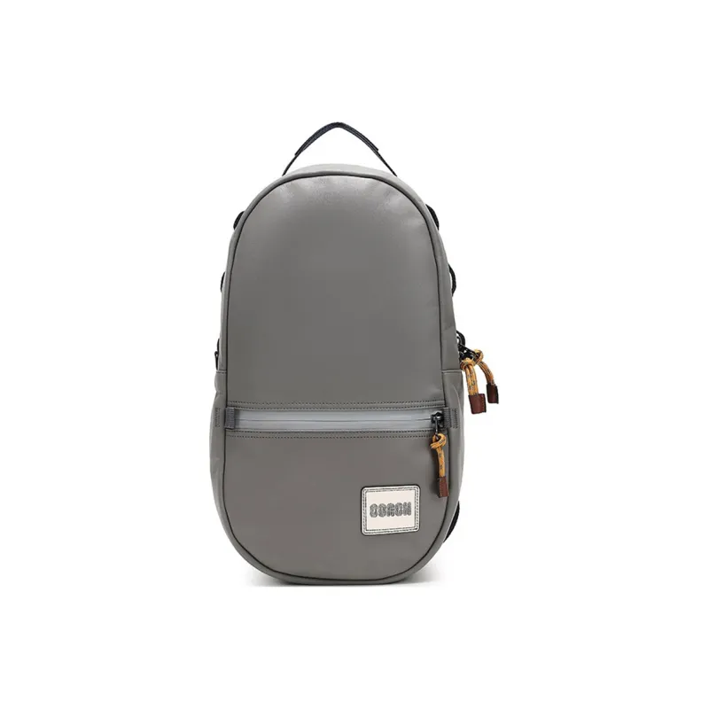 COACH Pacer Smooth Leather Backpack Men's Heather Gray-0