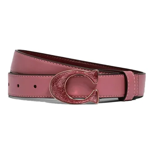 COACH Women's Fashion Trend C Buckle Leather Belts Women's