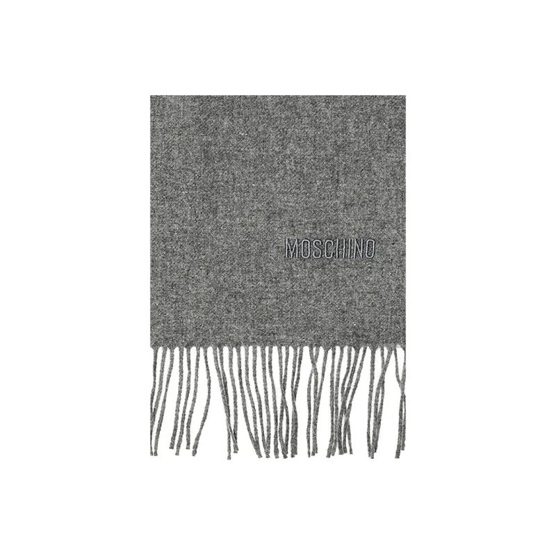 MOSCHINO Knit Scarves Unisex Dark Gray-1