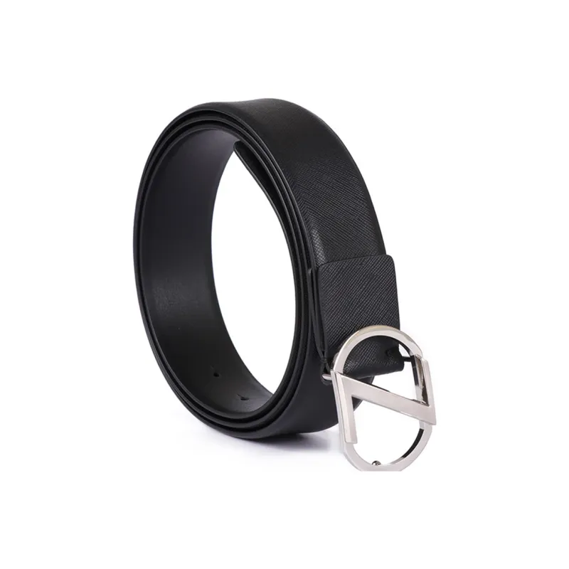 Zzegna Leather Belts Men Black-1
