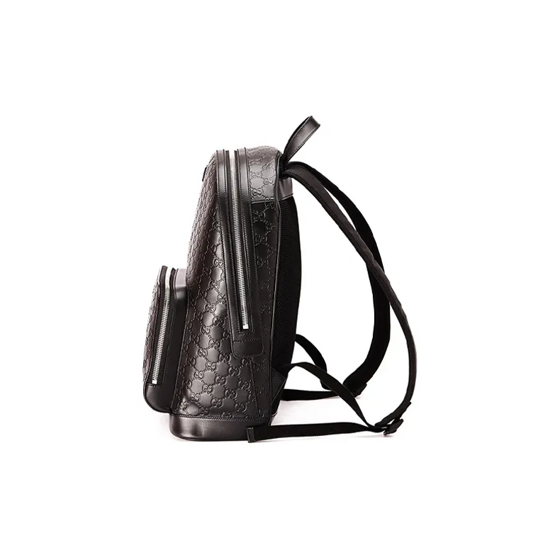 GUCCI GG Matelassé Leather Backpack Men's Black-2