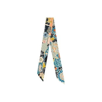 HERMES Silk Scarves Women's Black Green