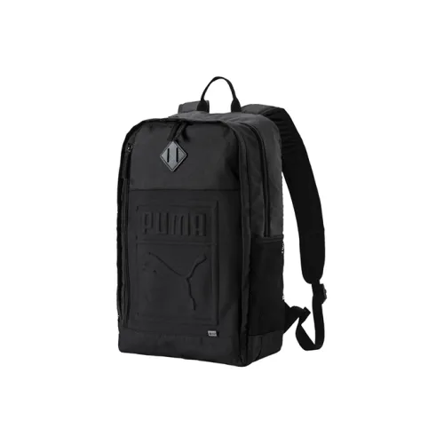 PUMA Artificial Leather Fabric Backpack Regular Unisex Black