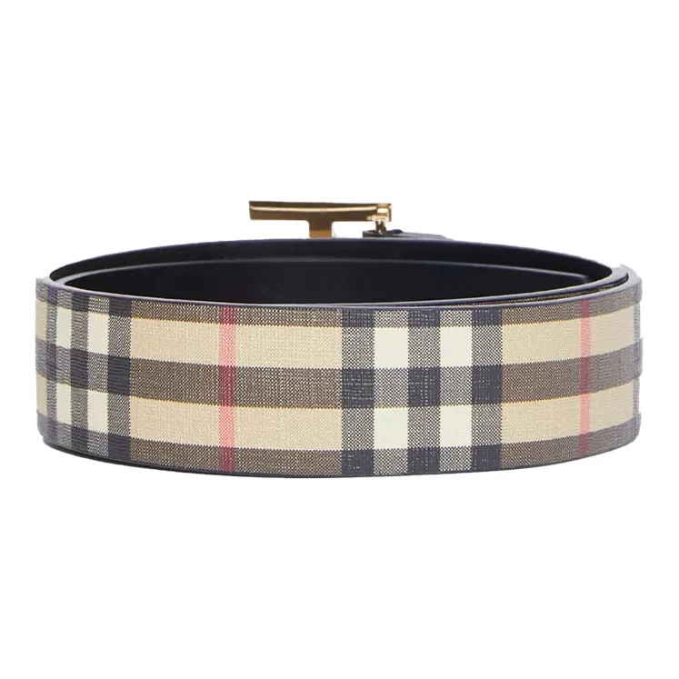 Burberry Monogram Motif Vintage Check E canvas Belt 1.4 Width-2
