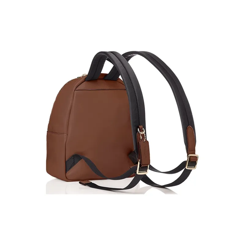 COACH Leather Backpack Mini Women's Brown-1