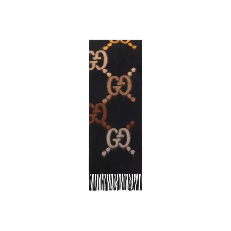 GUCCI Knit Scarves Men Brown-1