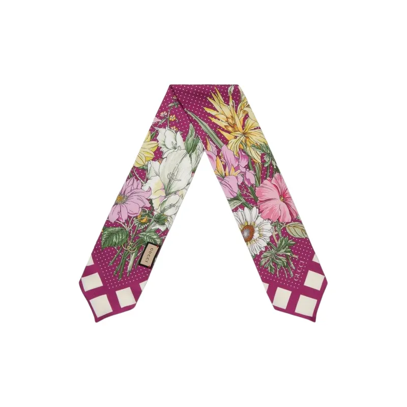 GUCCI Silk Scarves Unisex Purple-1