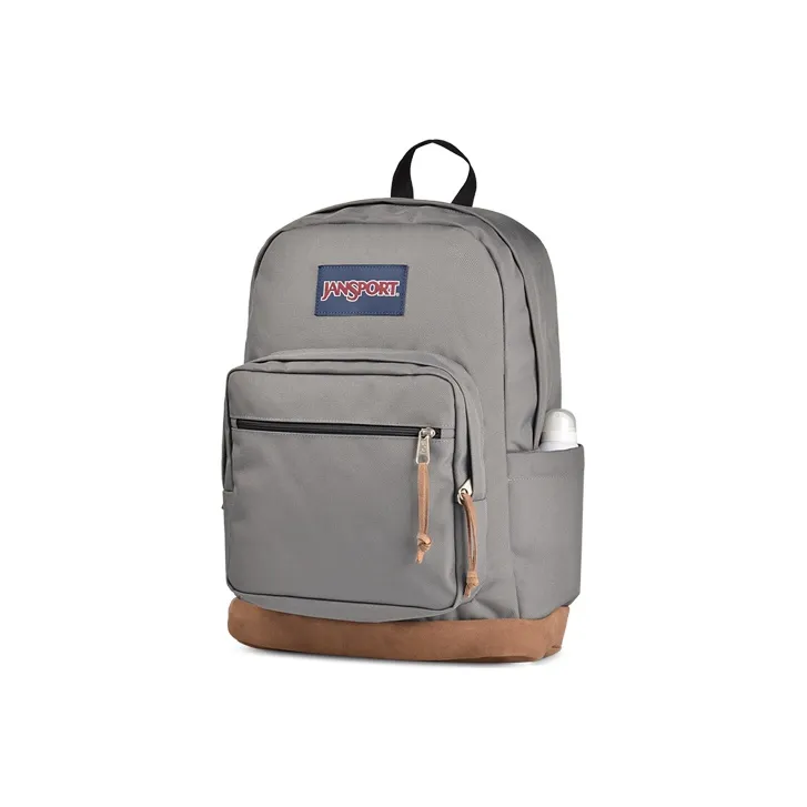 JanSport Leather Laptop Bag Backpack Regular Unisex Horizon Gray-1