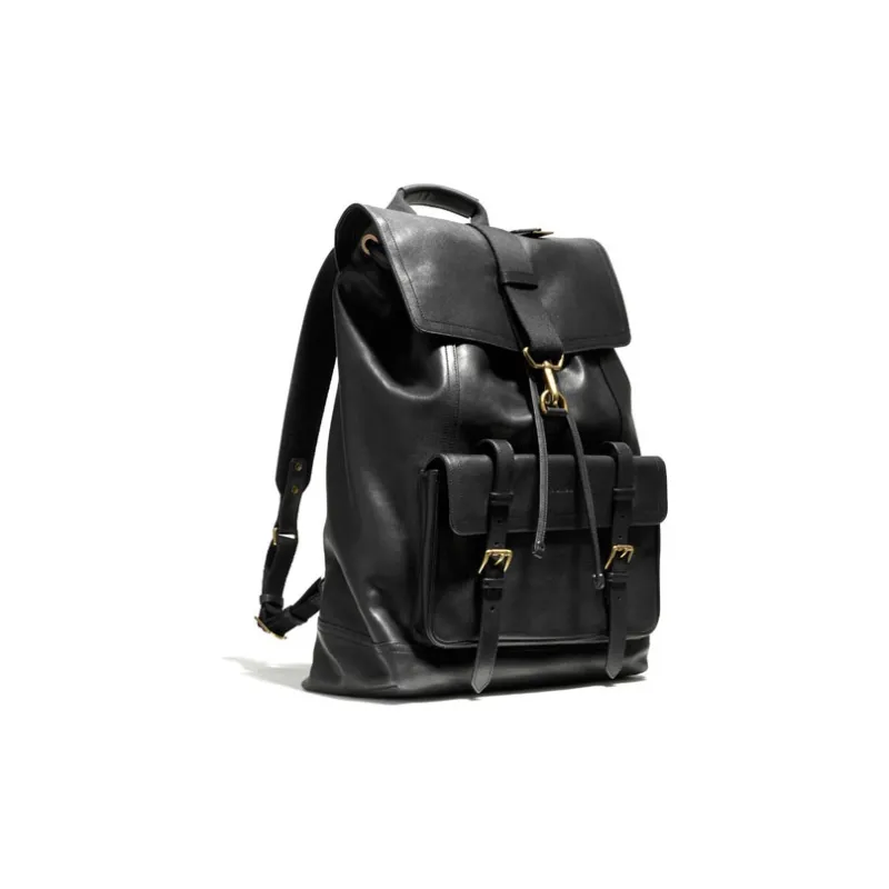 COACH Bleecker Cow Leather Backpack Men's Black-2