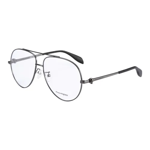 Alexander McQueen Eyeglass Frames Men Silver