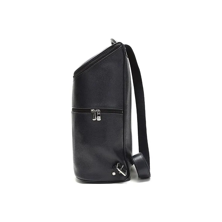 LONGCHAMP Le Foulonné Cow Leather Backpack Regular Men's Navy-2