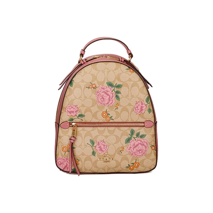 COACH Cow Leather Backpack Medium Size Women's Khaki-0